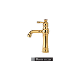 شیر روشویی الوند مدل الیزه طلایی پایه کوتاه