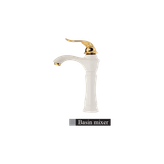 شیر روشویی الوند مدل لیزا سفید طلایی