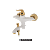 شیر حمام الوند مدل لیزا سفید طلایی