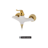 شیر توالت الوند مدل لیزا سفید طلایی