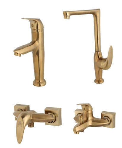 ست کامل شیرآلات طوفان فلز چیره مدل دنیز طلایی